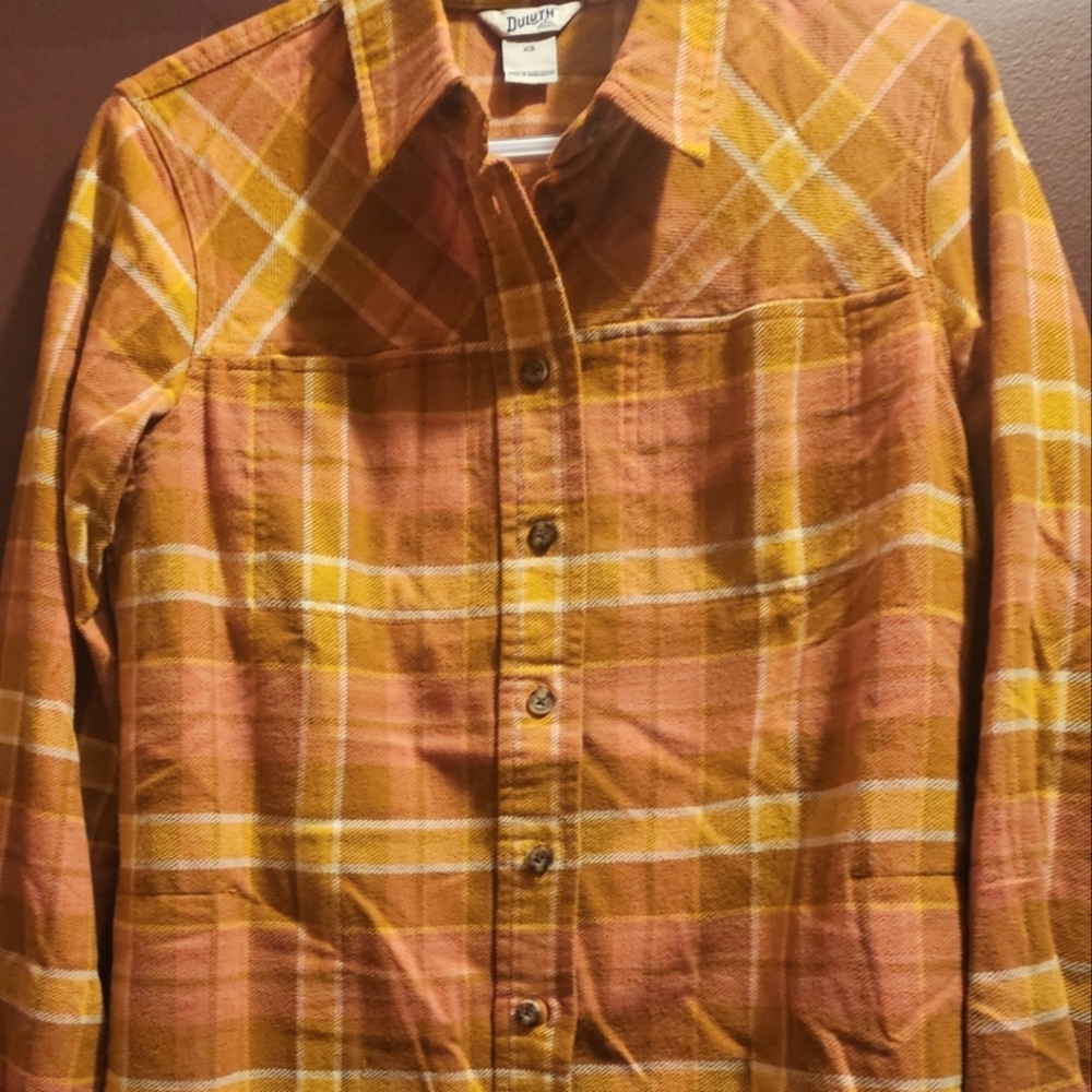 Duluth Plaid Button-Up Tunic Shirt